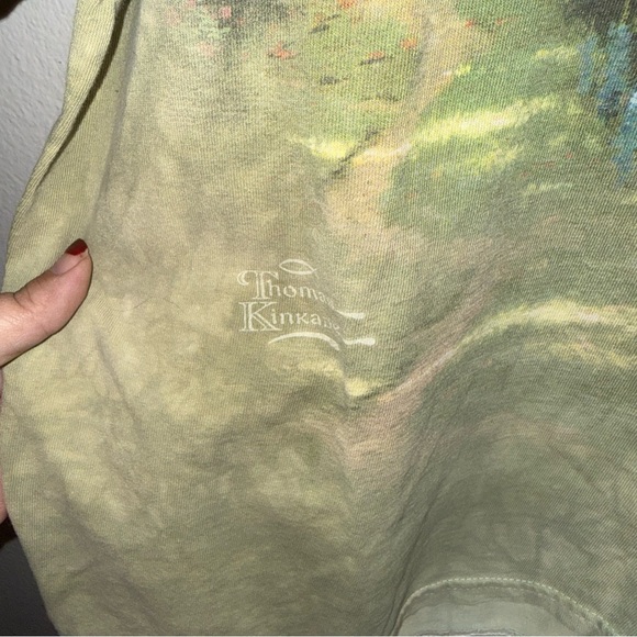 VINTAGE THOMAS KINKADE cottagecore oversized plus size graphic cotton tshirt 2X - Picture 6 of 6